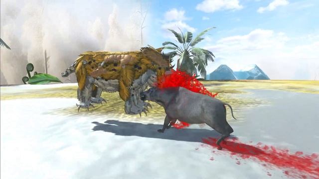 DAEODON vs SMILODON - Animal Revolt Battle Simulator смотреть онлайн