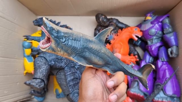 Kaiju Monster Burning Godzilla, Megalodon Shark, Humpback Whale, King Kong, Skibidi, Trex