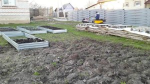 Прицеп для мотоблока на амортизаторах  Поездка за торфом