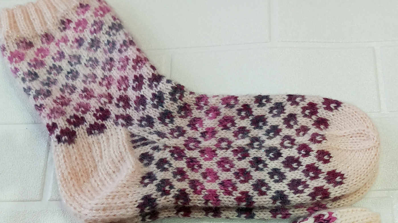 носки спицами, 