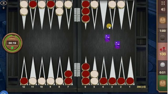 Длинные Нарды. Счет 9-3 смотреть онлайн