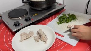 Куриный крем-суп в блендером. Суп пюре из курицы. Детское питание.