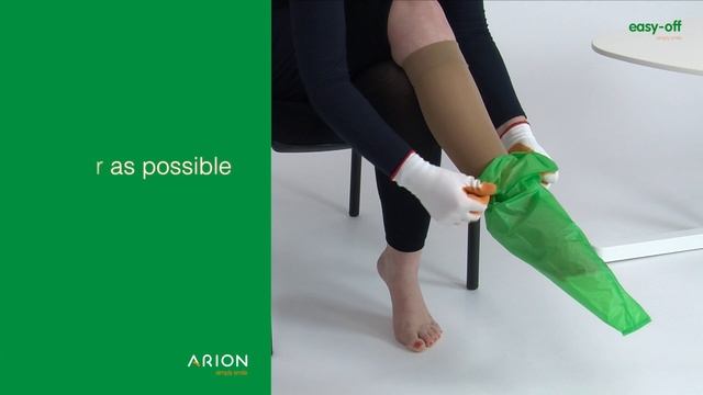 Arion Easy-Off, doffing aid for medical compression stockings (EN instructions video) смотреть онлайн