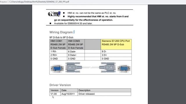 Programação Siemens S7-200 E IHM Weintek Weinview