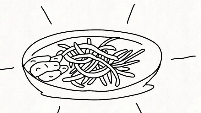 Macaroni with the chicken strips (анимация) смотреть онлайн