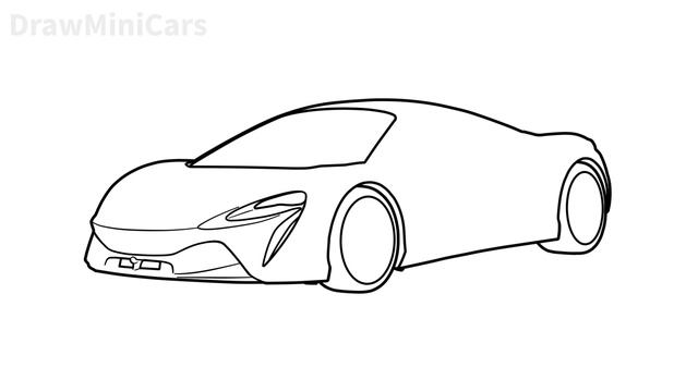 How To Draw A MCLAREN ARTURA / Drawing Mclaren 2021 Sports Car Step By Step