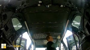 Шумоизоляция крыши Chery Tiggo. Уровень "ЭКСТРА". АвтоШум.