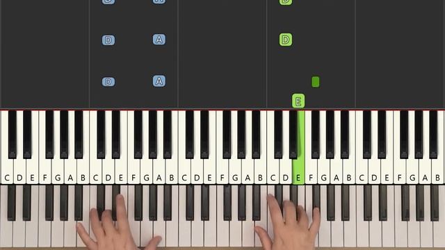 The Muffin Man on the Piano (2 Hands) | Easy Piano Tutorial for Beginners смотреть онлайн