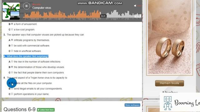 Computer Virus Mini Ielts Listening #ielts #listening #ieltslistening