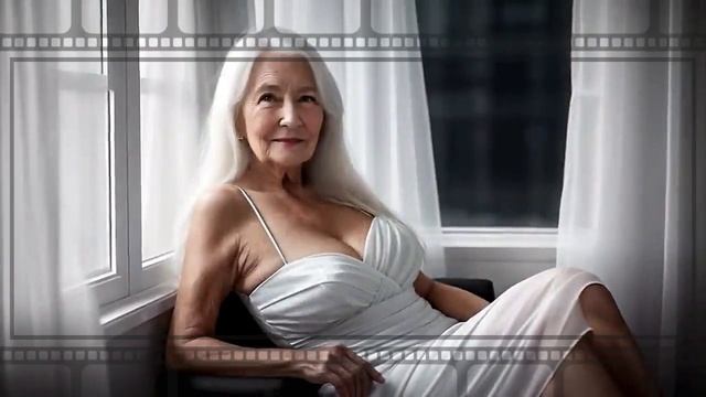 Natural Older Woman Over 60 💖 Bodycon Dress On Mature Woman