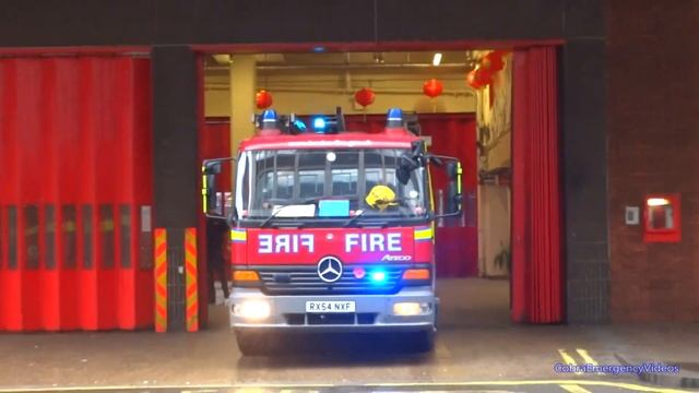 Fire engine responding London - Soho Mercedes Atego Pump A242 смотреть онлайн