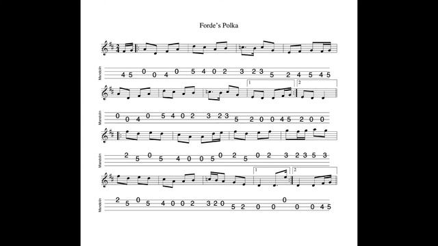 Forde's Polka - in D Major; tabbed for mandolin and played by Aidan Crossey смотреть онлайн
