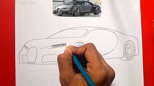 Bugatti Chiron Car Drawing 🔥| BUGATTI car drawing | PART 2 | Using Only 1 pencil | with Easy Steps смотреть онлайн