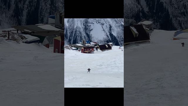 Второй раз на сноуборде в Домбае