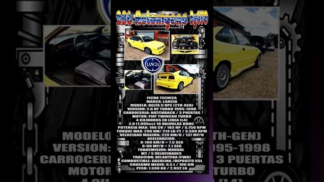 Lancia Delta II HPE HF Turbo 1995-1998 Ficha Técnica #lancia #lanciadelta #delta #deltahpe #turbo смотреть онлайн