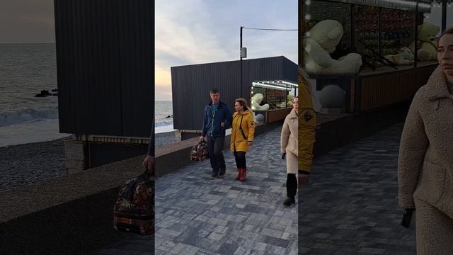 АДЛЕР. ПЛЯЖ "ЧАЙКА". НАБЕРЕЖНАЯ. 7 ФЕВРАЛЯ. смотреть онлайн