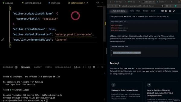 040 Installing and Using TailwindCSS
