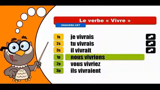 Изучение французского языка сопряжения # Vivre # Conditionnel Présent смотреть онлайн