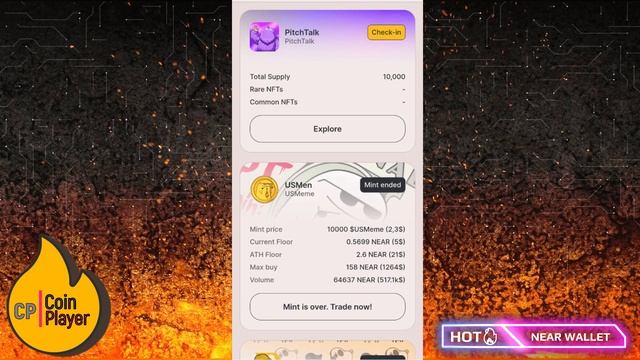🔥Майнинг HOT - Как получить Pitch Talk NFT за 1 HOT [NEAR WALLET]