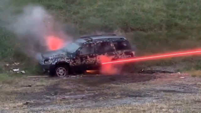 bullet rain of M134 Mini Gun on the SUV смотреть онлайн