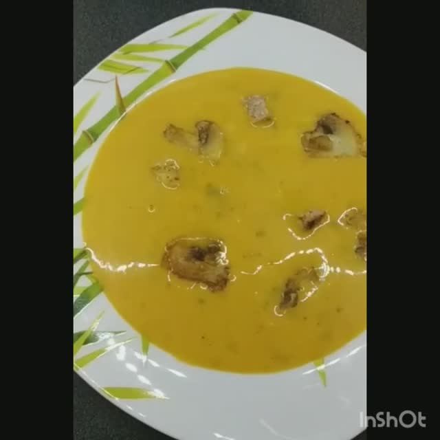 Тыквенный суп с шампиньонами