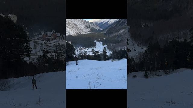 На сноуборде с Чегета