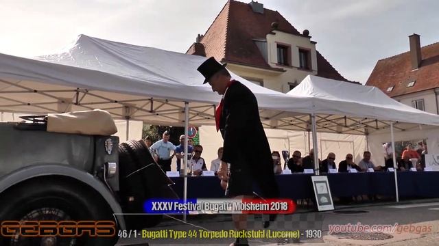 Bugatti Type 44 Torpedo Ruckstuhl (Lucerne) 1930 - 2018 - Molsheim смотреть онлайн