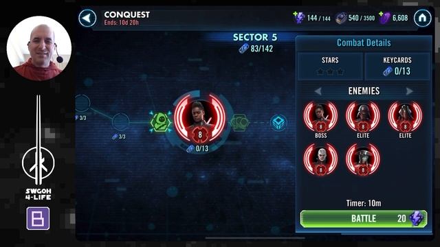 Hard Sector 5 Darth Malgus Mini & Third Sister Reva Final Boss Guide | The Conquest #25 - 27 SWGOH смотреть онлайн