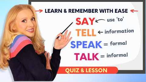 The EASY Way to Learn and Remember: SAY / TELL / SPEAK / TALK смотреть онлайн