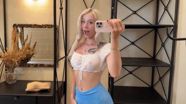 [4K] Transparent Try On Haul | See through Clothes No Bra Trend