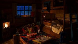 Расслабляющая метель для глубокого сна | Метель и звуки камина