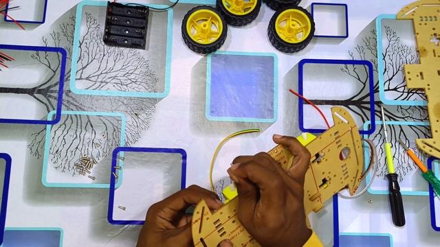 How to Assemble a 4WD Robot Smart Car Chassis Kits for Beginners in Telugu смотреть онлайн