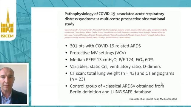 COVID-19 So, is it ´classical` ARDS Giacomo Grasselli (ISICEM 2020)