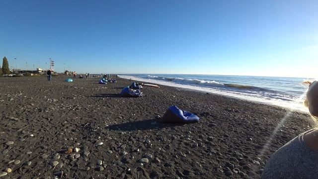 Адлер ☼ Отличная погода. Пляж "Чайка" Мандарин. Набережная Мзымты .. смотреть онлайн