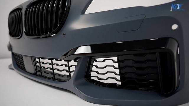 Aftermarket Front Bumper with Grilles for BMW 7 Series F01 F02 (2009-2015) M760 Look смотреть онлайн