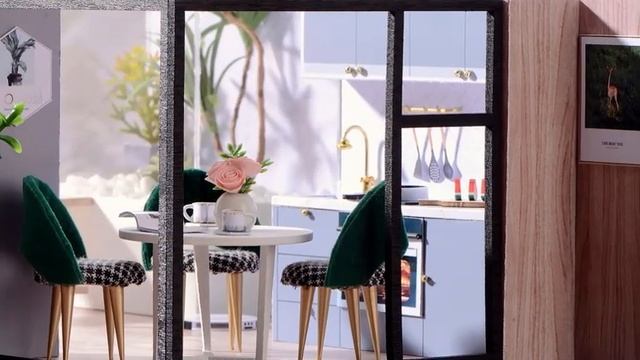 【CUTEROOM THE SATISFIED TIME】DIY Mini Doll House Models Miniature Wooden Dollhouse Figure Kit Hand