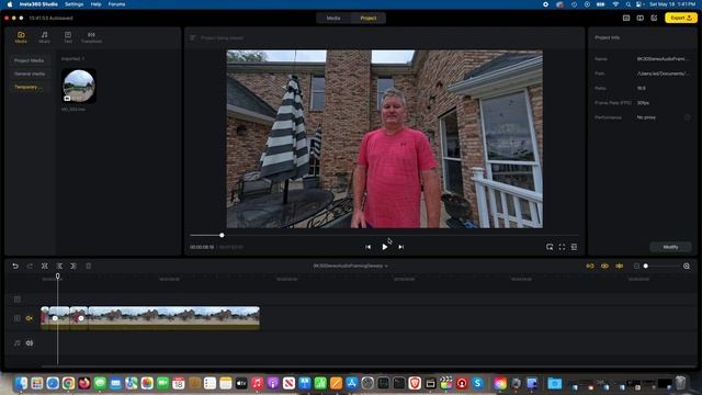 Framing Insta360 X4 Video Within Insta360 Studio Demonstration