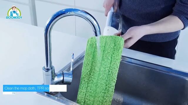 Boomjoy P4 Plus 50cm Aluminum plate fast and clean big house use efficient floor cleaning spray mop смотреть онлайн