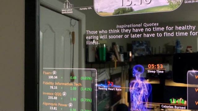 Smart Mirror Version 2 - Fitbit and Ring integration, Animated backgrounds, and more смотреть онлайн