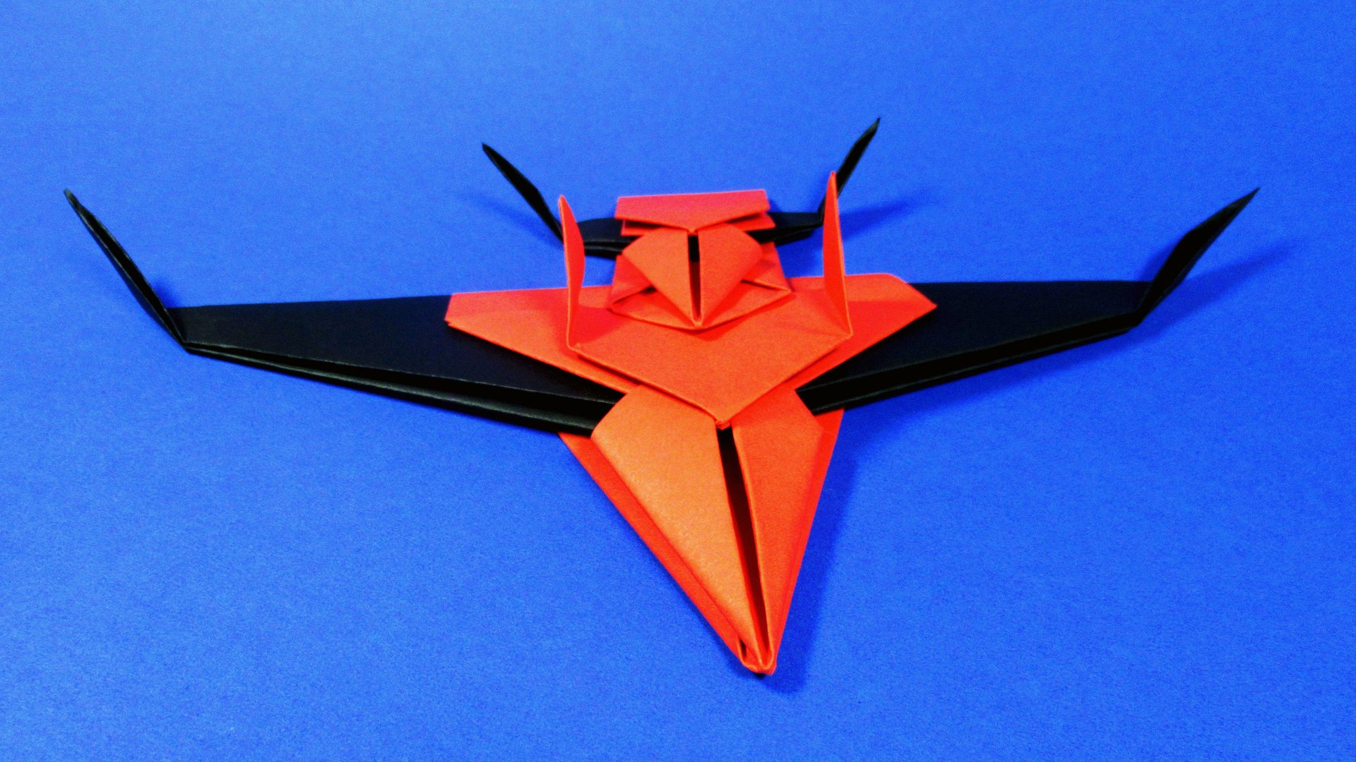 Самолетик из бумаги Оригами Истребитель Origami airplane fighter . смотреть онлайн