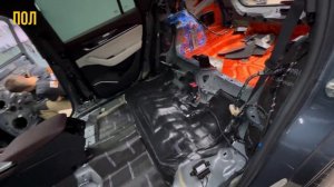 Шумоизоляция Geely Monjaro (Джили Монжаро) за 1 день, материалами Шумофф. АвтоШум.