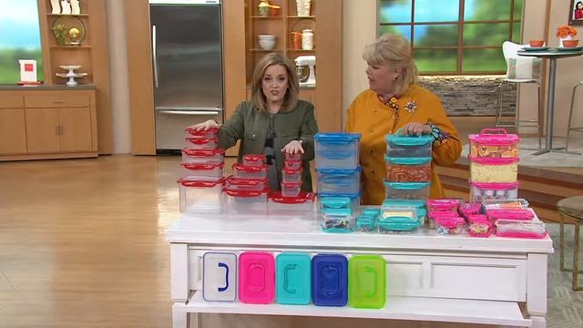Lock & Lock 14pc Nestable Storage Set w/ 3 Handled Lids on QVC смотреть онлайн