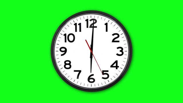 4k Green Screen Wall Clock Time Lapse | Very Fast Clock 12 hour | Analog Clock Watch | Running Time смотреть онлайн