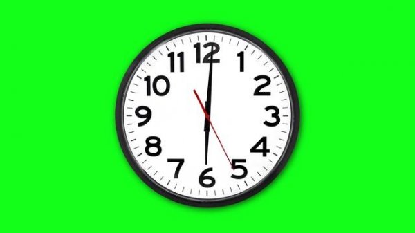 4k Green Screen Wall Clock Time Lapse | Very Fast Clock 12 hour | Analog Clock Watch | Running Time
