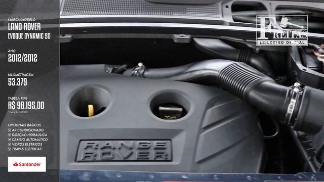 LEILÃO - LAND ROVER EVOQUE DYNAMIC 5D- 'Freitas Leiloeiro' смотреть онлайн
