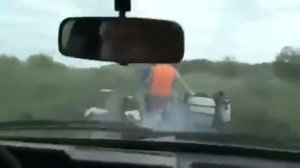 Деревенская погоня ДПС за мотоциклом