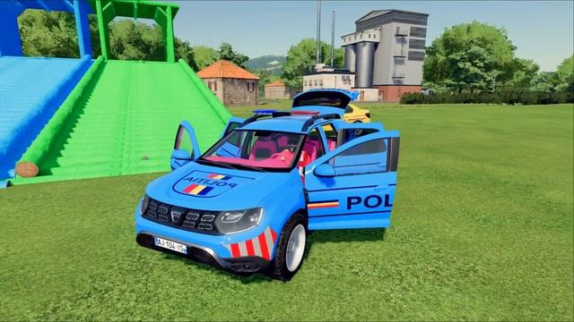 TRANSPORT OF COLORS ! TRANSPORTING Police CARS BMW Dacia & DACIA LOGAN Farming Simulator 22BM FS смотреть онлайн