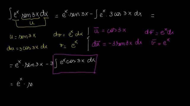 Integral por partes e^x*sen3x смотреть онлайн
