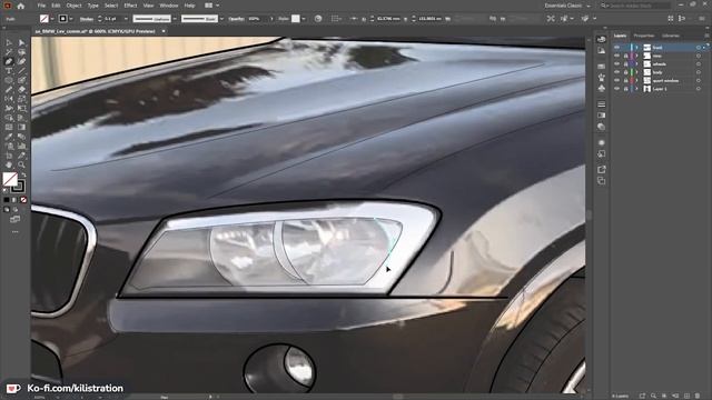 BMW X3 Timelapse Illustration | kilistration смотреть онлайн