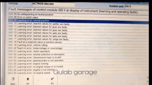 Actros mp3 Gs 09 error code / Actros mp3 gadi ka Gs 09  fault code ko kaise sahi kare